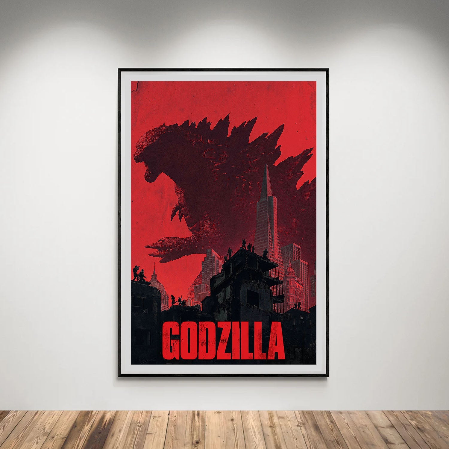 Flex Designs Poster Godzilla Minimalist 5 x 7" Home Goods - Movie 2014 Movie Poster