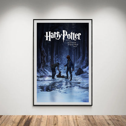 Flex Designs Poster Harry Potter and the Deathly Hallows Part 1 Minimalist 5 x 7" Home Goods - Movie 2010 Movie Poster