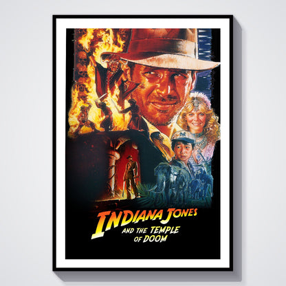Flex Designs Poster Indiana Jones and the Temple of Doom Classic 8 x 10" Home Goods - Movie 1984 Movie Poster
