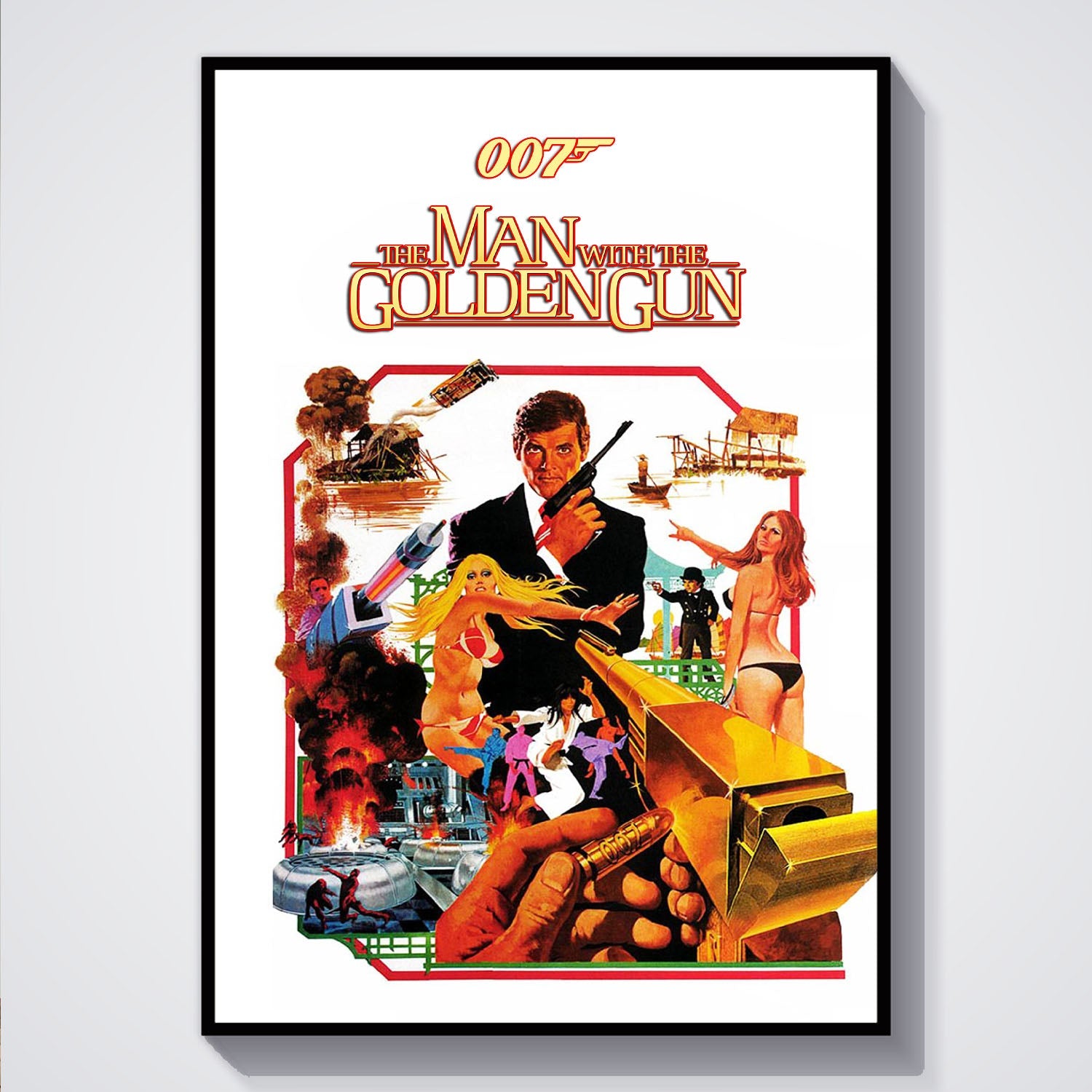 Flex Designs Poster The Man with the Golden Gun 5 x 7" Home Goods - Movie 1974 Movie Poster