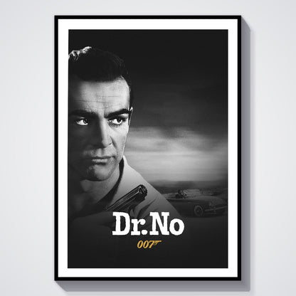 Flex Designs Poster Dr No B&W 8 x 10" Home Goods - Movie 1962 Movie Poster
