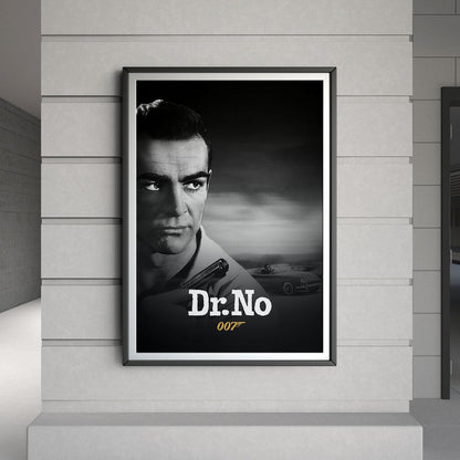 Flex Designs Poster Dr No B&W 8 x 10" Home Goods - Movie 1962 Movie Poster