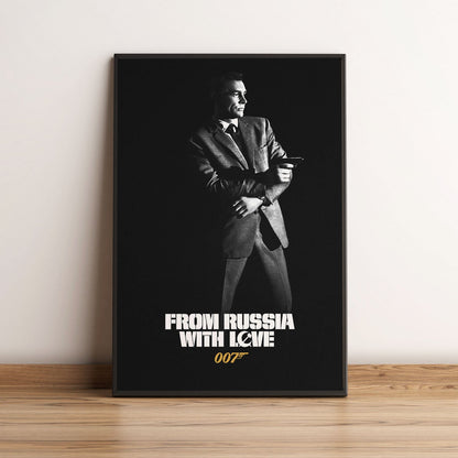 Flex Designs Poster From Russia with Love B&W 5 x 7" Home Goods - Movie 1963 Movie Poster