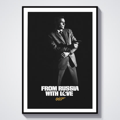 Flex Designs Poster From Russia with Love B&W 8 x 10" Home Goods - Movie 1963 Movie Poster