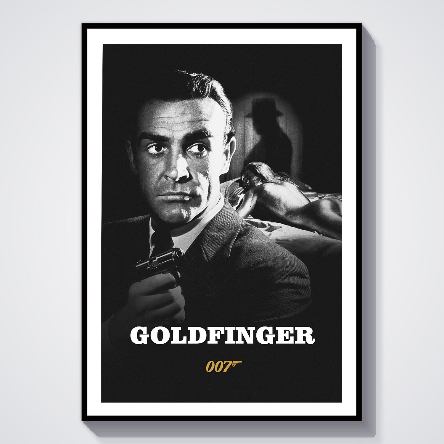 Flex Designs Poster Goldfinger B&W 8 x 10" Home Goods - Movie 1964 Movie Poster