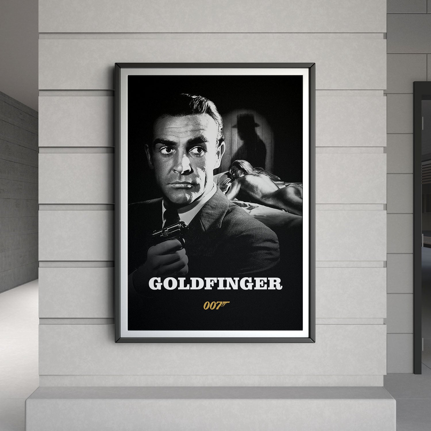 Flex Designs Poster Goldfinger B&W 8 x 10" Home Goods - Movie 1964 Movie Poster