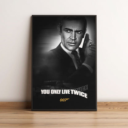 Flex Designs Poster You Only Live Twice B&W 5 x 7" Home Goods - Movie 1967 Movie Poster