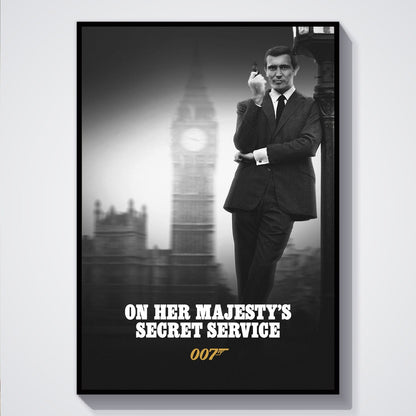 Flex Designs Poster On Her Majestys Secret Service B&W 5 x 7" Home Goods - Movie 1969 Movie Poster