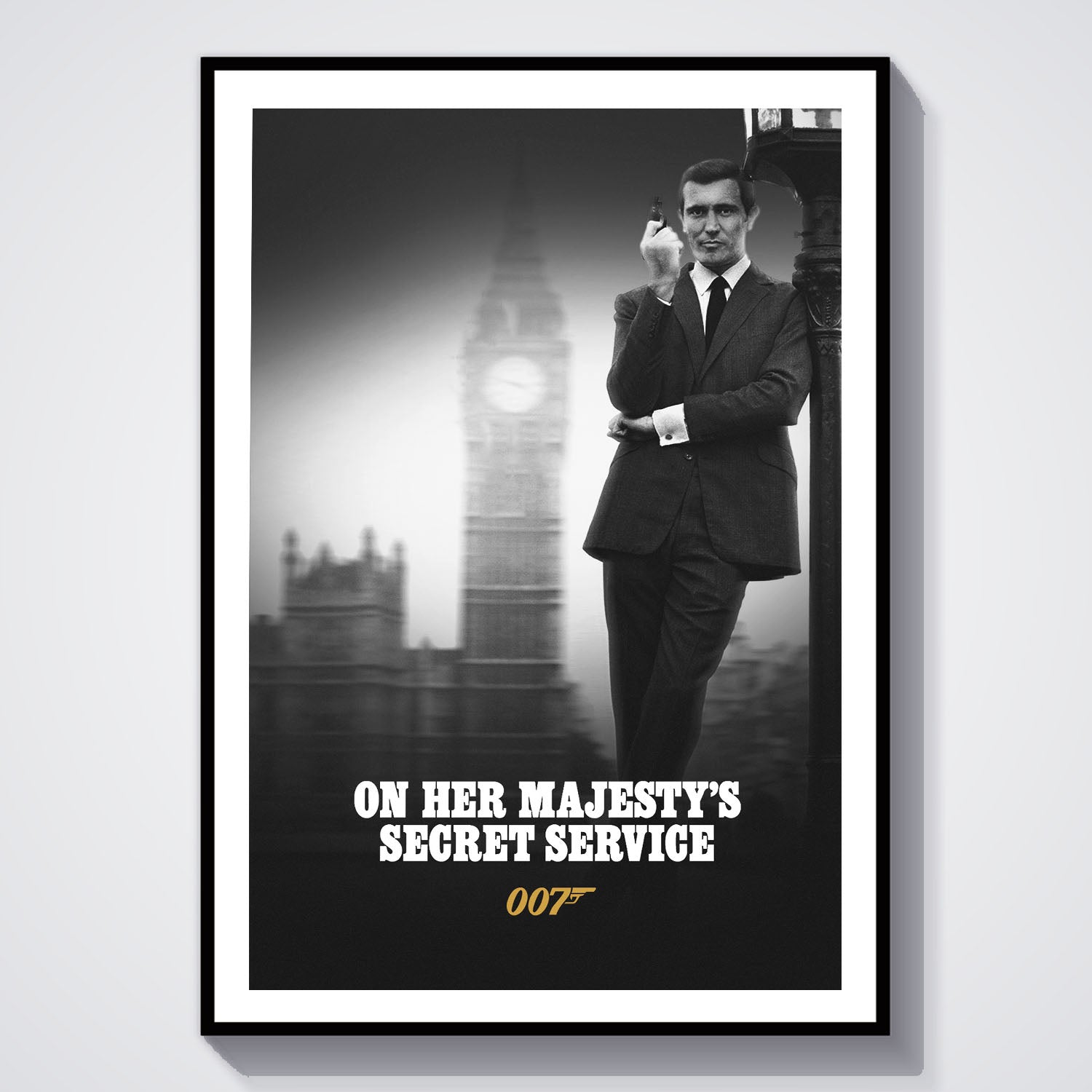 Flex Designs Poster On Her Majestys Secret Service B&W 8 x 10" Home Goods - Movie 1969 Movie Poster