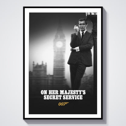 Flex Designs Poster On Her Majestys Secret Service B&W 8 x 10" Home Goods - Movie 1969 Movie Poster