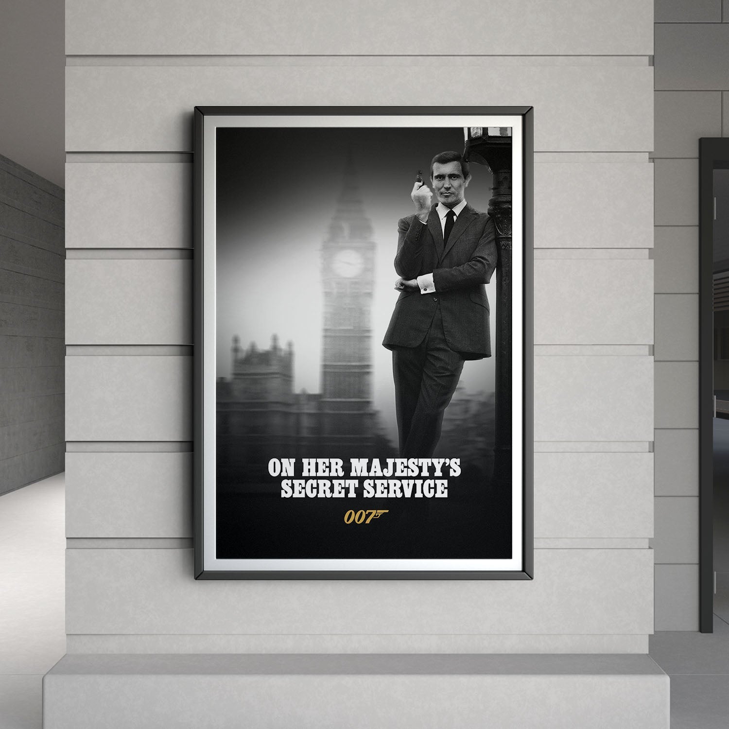 Flex Designs Poster On Her Majestys Secret Service B&W 8 x 10" Home Goods - Movie 1969 Movie Poster