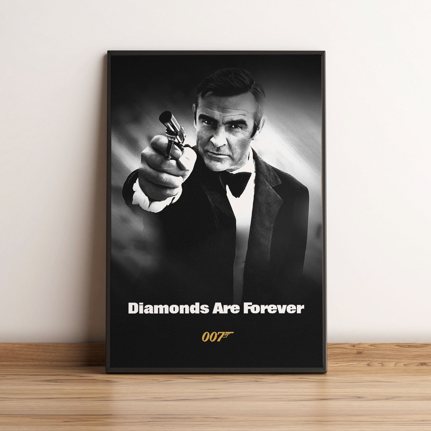 Flex Designs Poster Diamonds Are Forever B&W 5 x 7" Home Goods - Movie 1971 Movie Poster