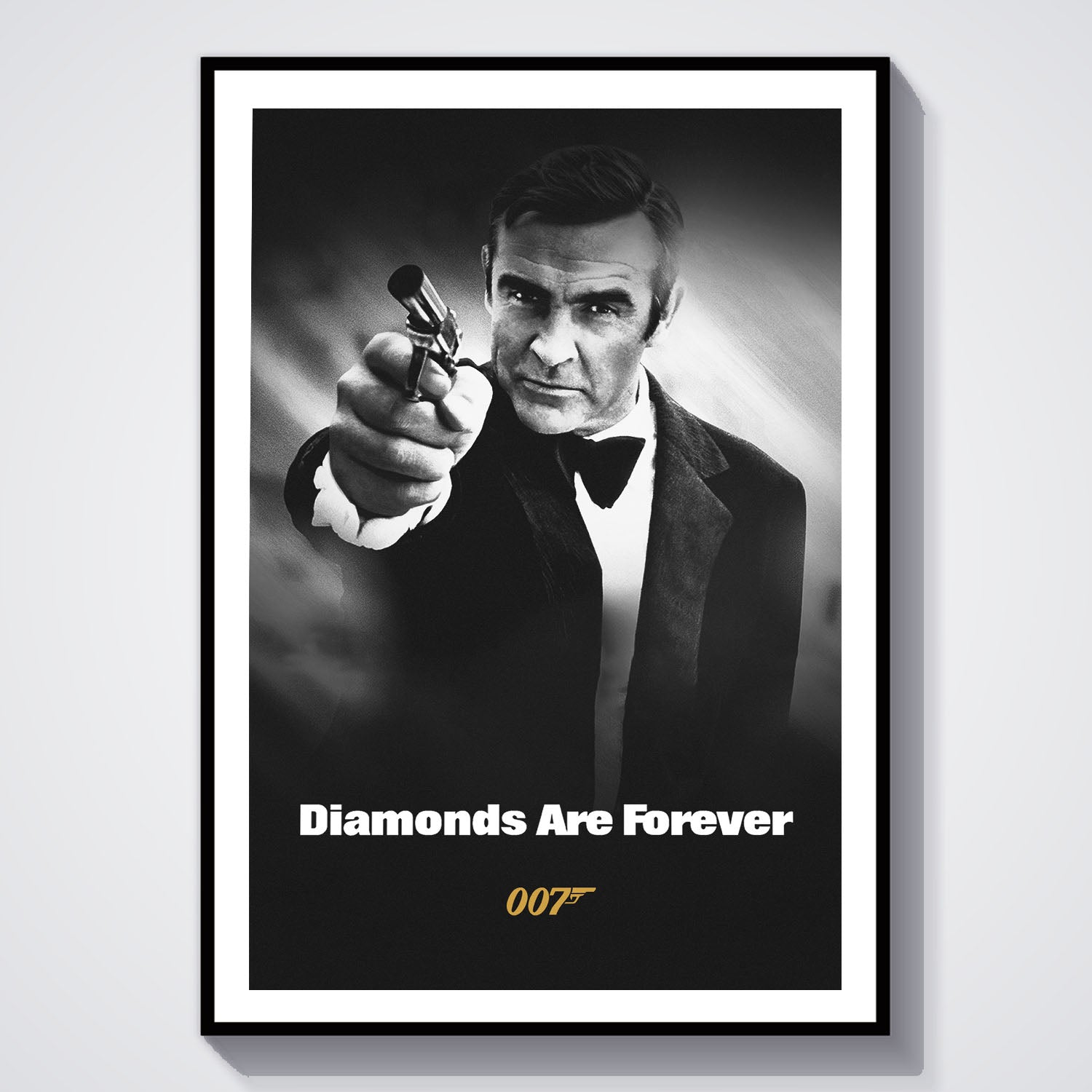 Flex Designs Poster Diamonds Are Forever B&W 8 x 10" Home Goods - Movie 1971 Movie Poster