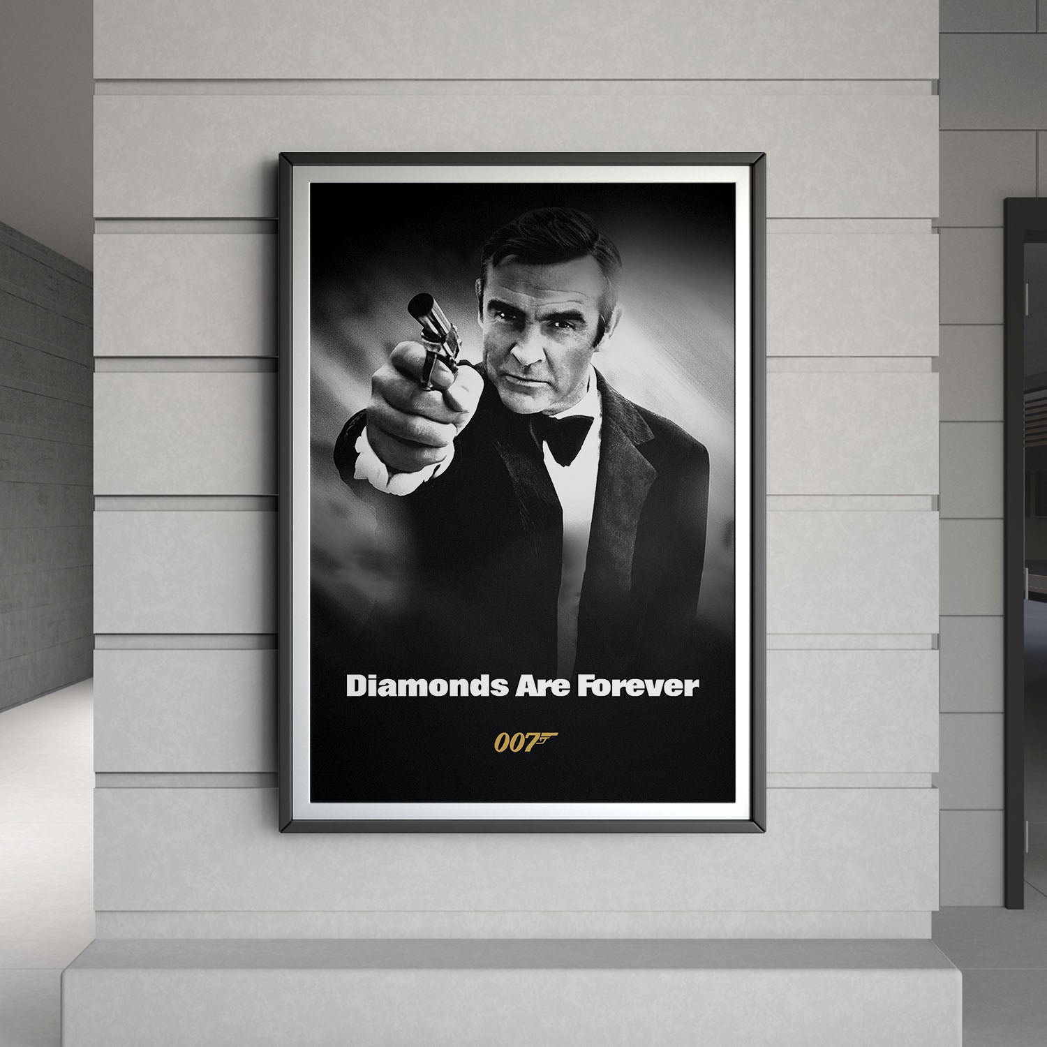 Flex Designs Poster Diamonds Are Forever B&W 8 x 10" Home Goods - Movie 1971 Movie Poster