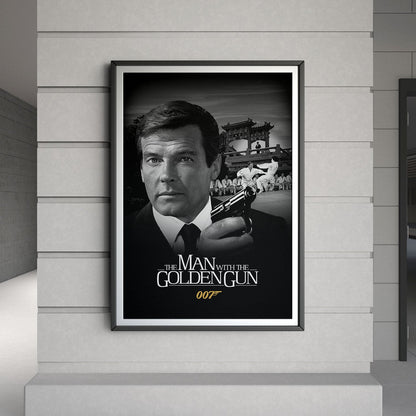 Flex Designs Poster The Man with the Golden Gun B&W 8 x 10" Home Goods - Movie 1974 Movie Poster