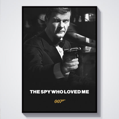 Flex Designs Poster The Spy Who Loved Me B&W 5 x 7" Home Goods - Movie 1977 Movie Poster