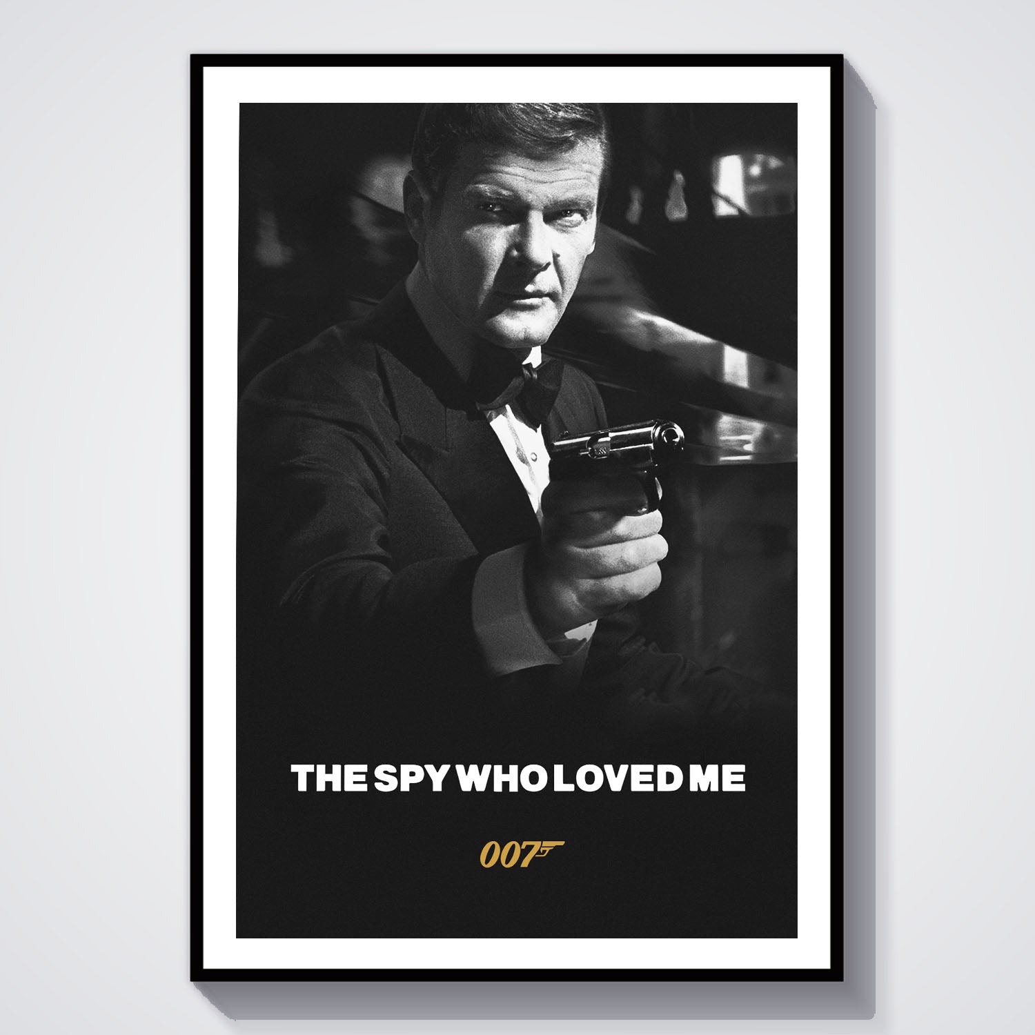 Flex Designs Poster The Spy Who Loved Me B&W 8 x 10" Home Goods - Movie 1977 Movie Poster