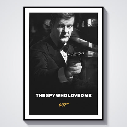 Flex Designs Poster The Spy Who Loved Me B&W 8 x 10" Home Goods - Movie 1977 Movie Poster