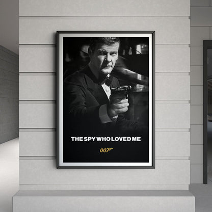 Flex Designs Poster The Spy Who Loved Me B&W 8 x 10" Home Goods - Movie 1977 Movie Poster