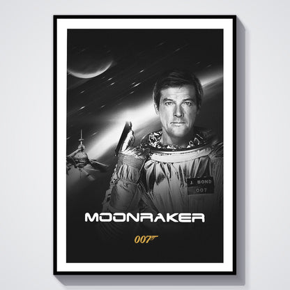 Flex Designs Poster Moonraker B&W 8 x 10" Home Goods - Movie 1979 Movie Poster