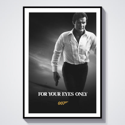 Flex Designs Poster For Your Eyes Only B&W 8 x 10" Home Goods - Movie 1981 Movie Poster