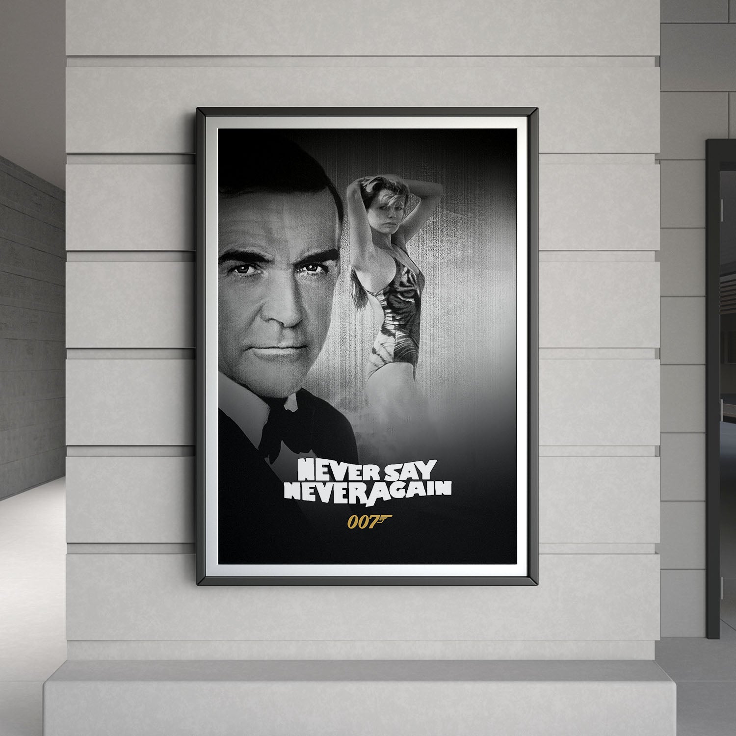 Flex Designs Poster Never Say Never Again B&W 8 x 10" Home Goods - Movie 1983 Movie Poster