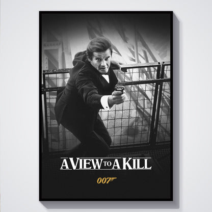 Flex Designs Poster A View to a Kill B&W 5 x 7" Home Goods - Movie 1985 Movie Poster