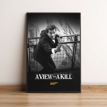 Flex Designs Poster A View to a Kill B&W 5 x 7" Home Goods - Movie 1985 Movie Poster