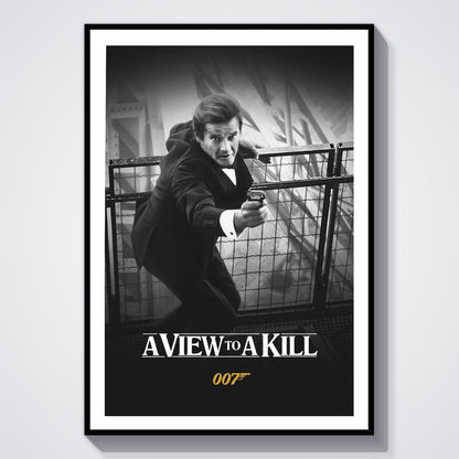 Flex Designs Poster A View to a Kill B&W 8 x 10" Home Goods - Movie 1985 Movie Poster