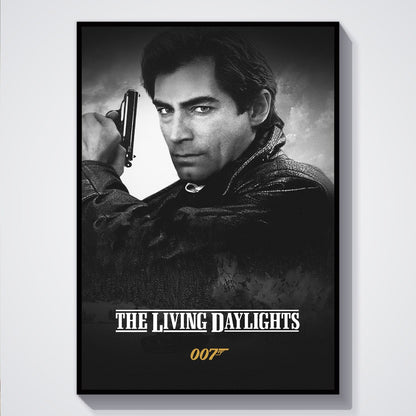Flex Designs Poster The Living Daylights B&W 5 x 7" Home Goods - Movie 1987 Movie Poster