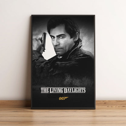 Flex Designs Poster The Living Daylights B&W 5 x 7" Home Goods - Movie 1987 Movie Poster