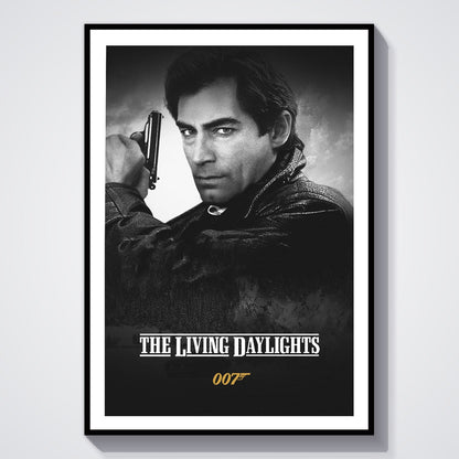 Flex Designs Poster The Living Daylights B&W 8 x 10" Home Goods - Movie 1987 Movie Poster