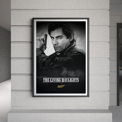 Flex Designs Poster The Living Daylights B&W 8 x 10" Home Goods - Movie 1987 Movie Poster