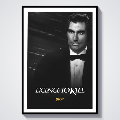 Flex Designs Poster Licence to Kill B&W 8 x 10" Home Goods - Movie 1989 Movie Poster