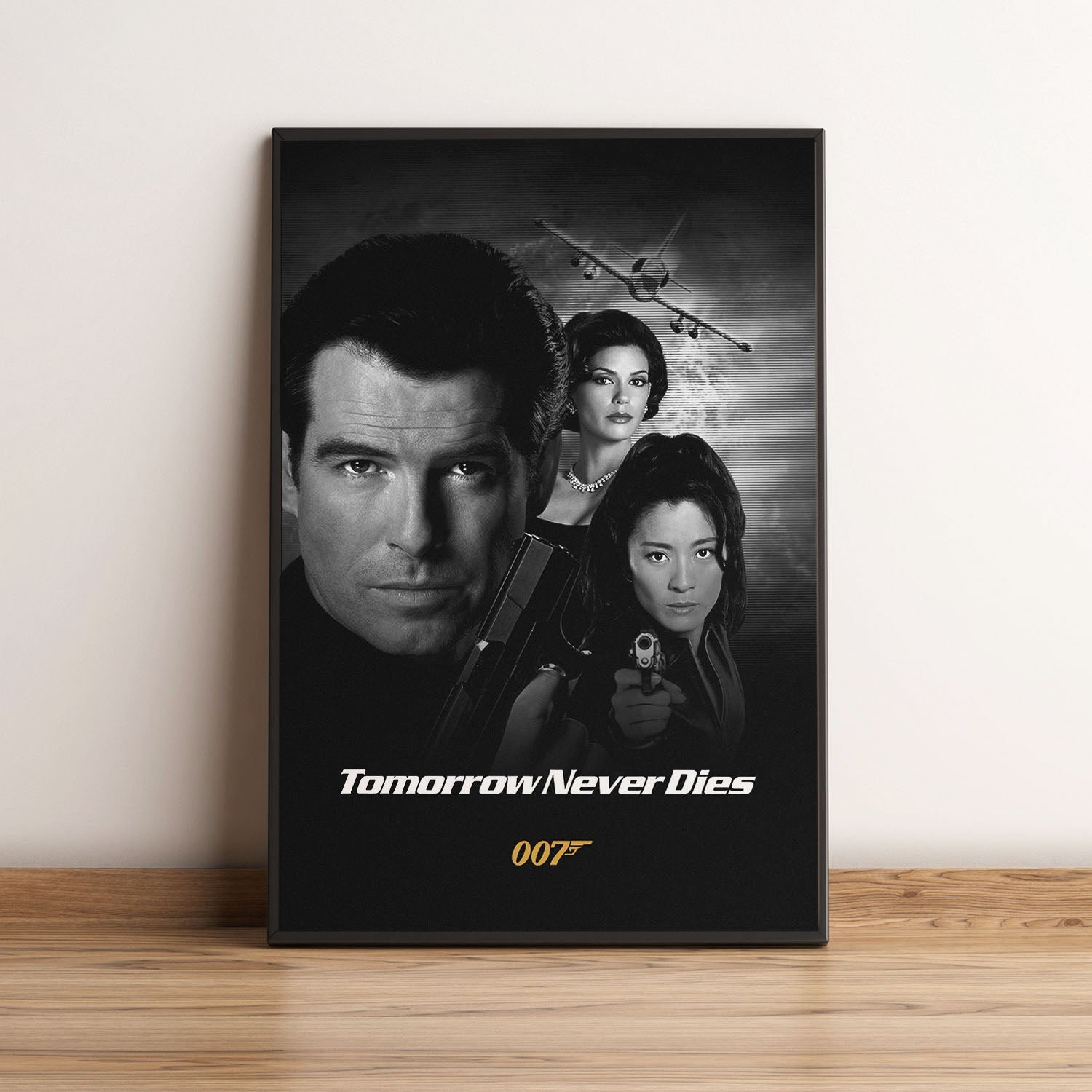 Flex Designs Poster Tomorrow Never Dies B&W 5 x 7" Home Goods - Movie 1997 Movie Poster