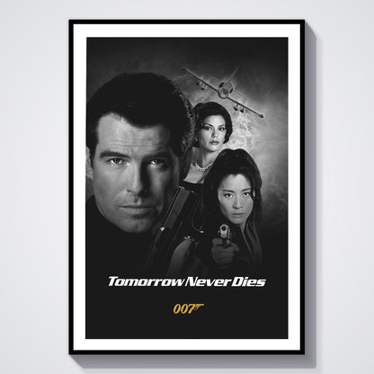 Flex Designs Poster Tomorrow Never Dies B&W 8 x 10" Home Goods - Movie 1997 Movie Poster