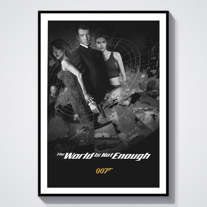 Flex Designs Poster The World Is Not Enough B&W 8 x 10" Home Goods - Movie 1999 Movie Poster