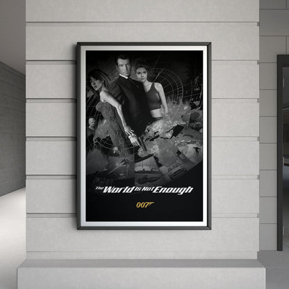 Flex Designs Poster The World Is Not Enough B&W 8 x 10" Home Goods - Movie 1999 Movie Poster