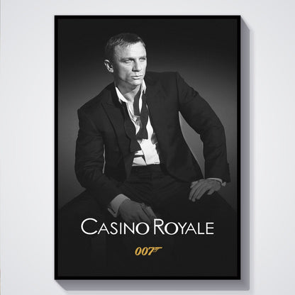 Flex Designs Poster Casino Royale 2006 B&W 5 x 7" Home Goods - Movie 2006 Movie Poster