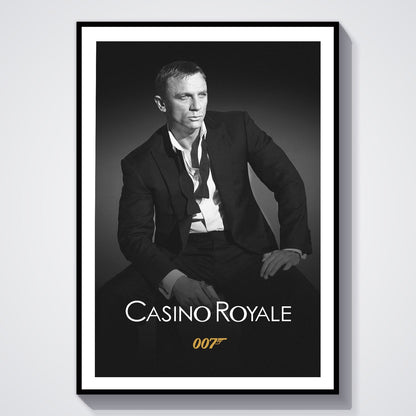 Flex Designs Poster Casino Royale 2006 B&W 8 x 10" Home Goods - Movie 2006 Movie Poster