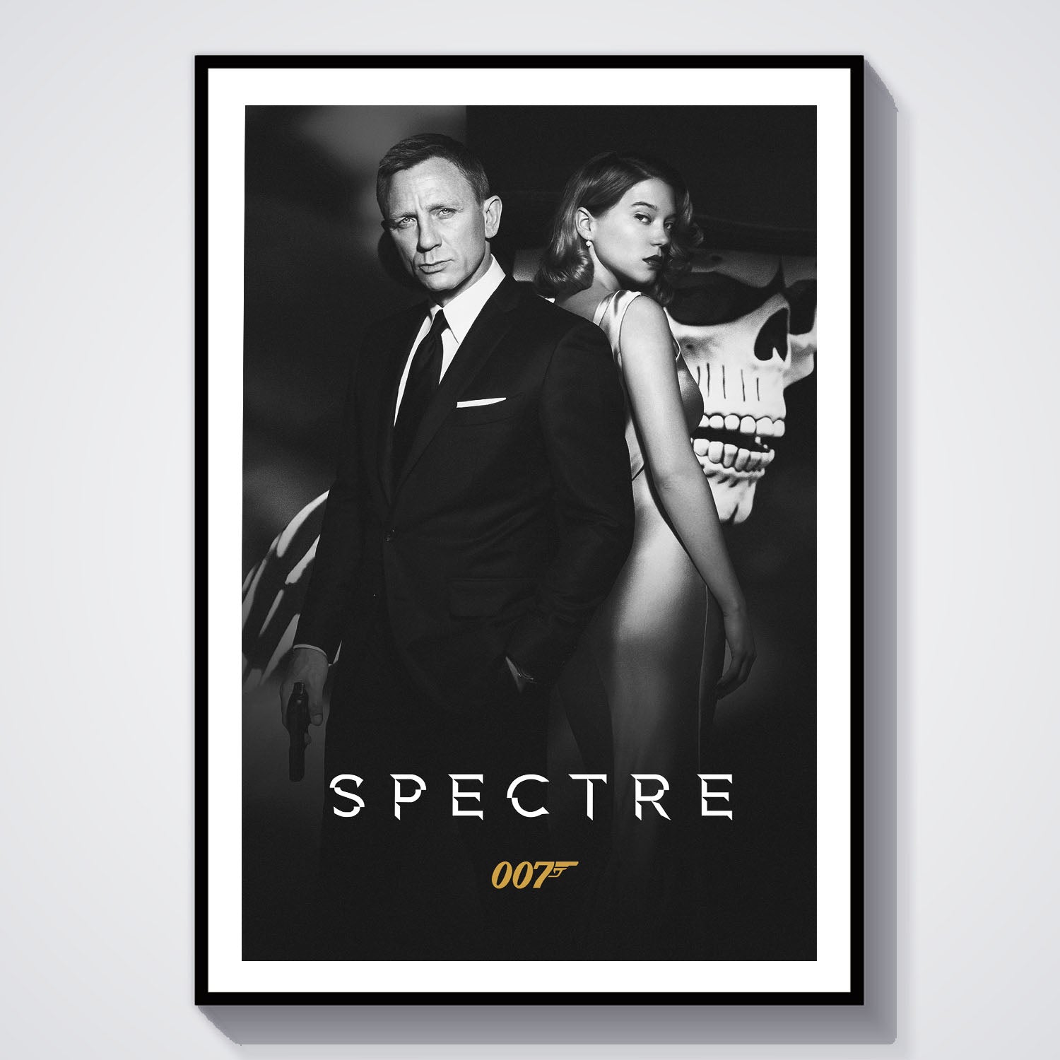 Flex Designs Poster Spectre B&W 8 x 10" Home Goods - Movie 2015 Movie Poster
