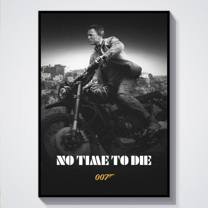 Flex Designs Poster No Time to Die B&W 5 x 7" Home Goods - Movie 2021 Movie Poster