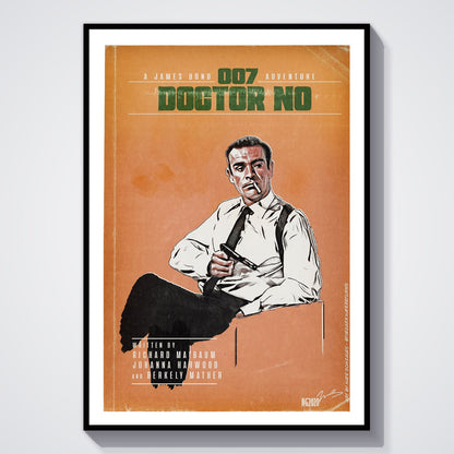 Flex Designs Poster Dr No Minimalist 8 x 10" Home Goods - Movie 1962 Movie Poster