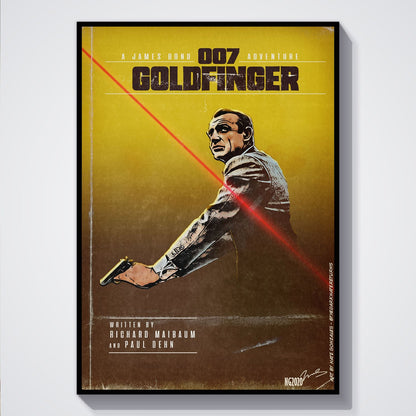 Flex Designs Poster Goldfinger Minimalist 5 x 7" Home Goods - Movie 1964 Movie Poster