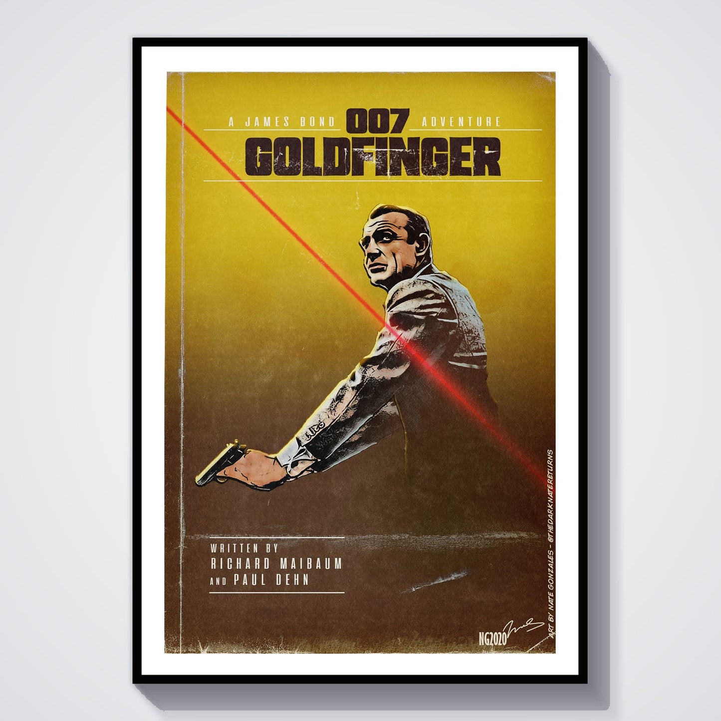 Flex Designs Poster Goldfinger Minimalist 8 x 10" Home Goods - Movie 1964 Movie Poster