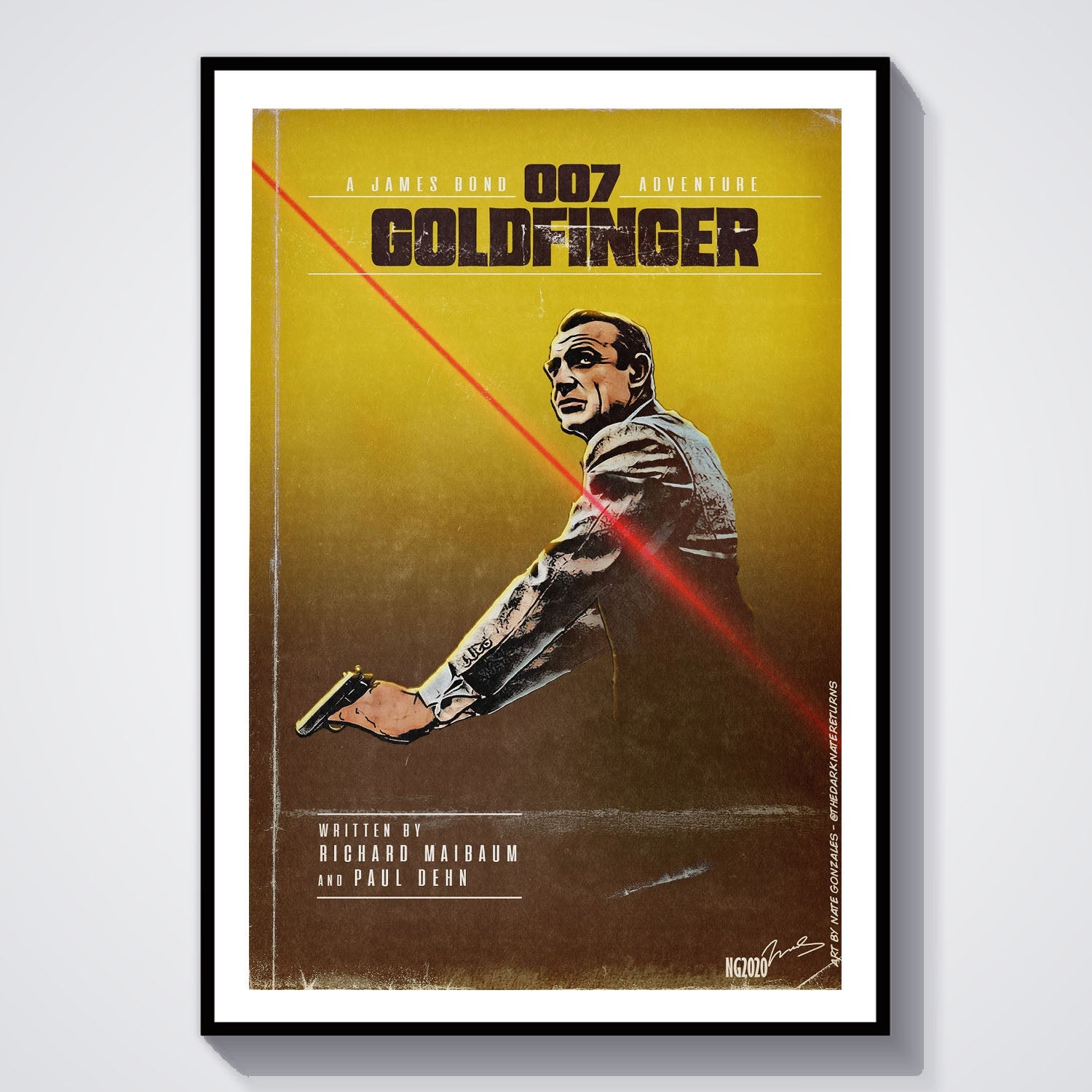 Flex Designs Poster Goldfinger Minimalist 8 x 10" Home Goods - Movie 1964 Movie Poster
