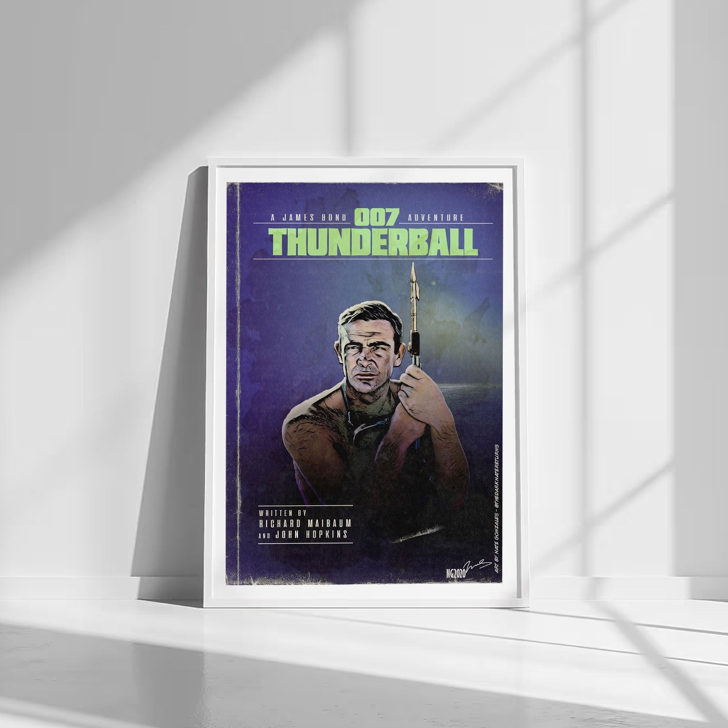 Flex Designs Poster Thunderball Minimalist 8 x 10" Home Goods - Movie 1965 Movie Poster