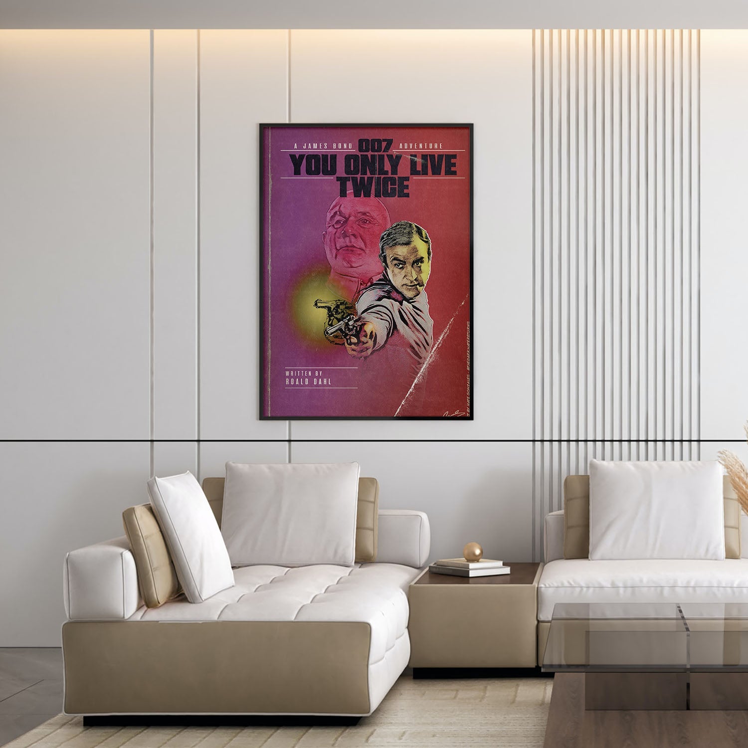 Flex Designs Poster You Only Live Twice Minimalist 5 x 7" Home Goods - Movie 1967 Movie Poster