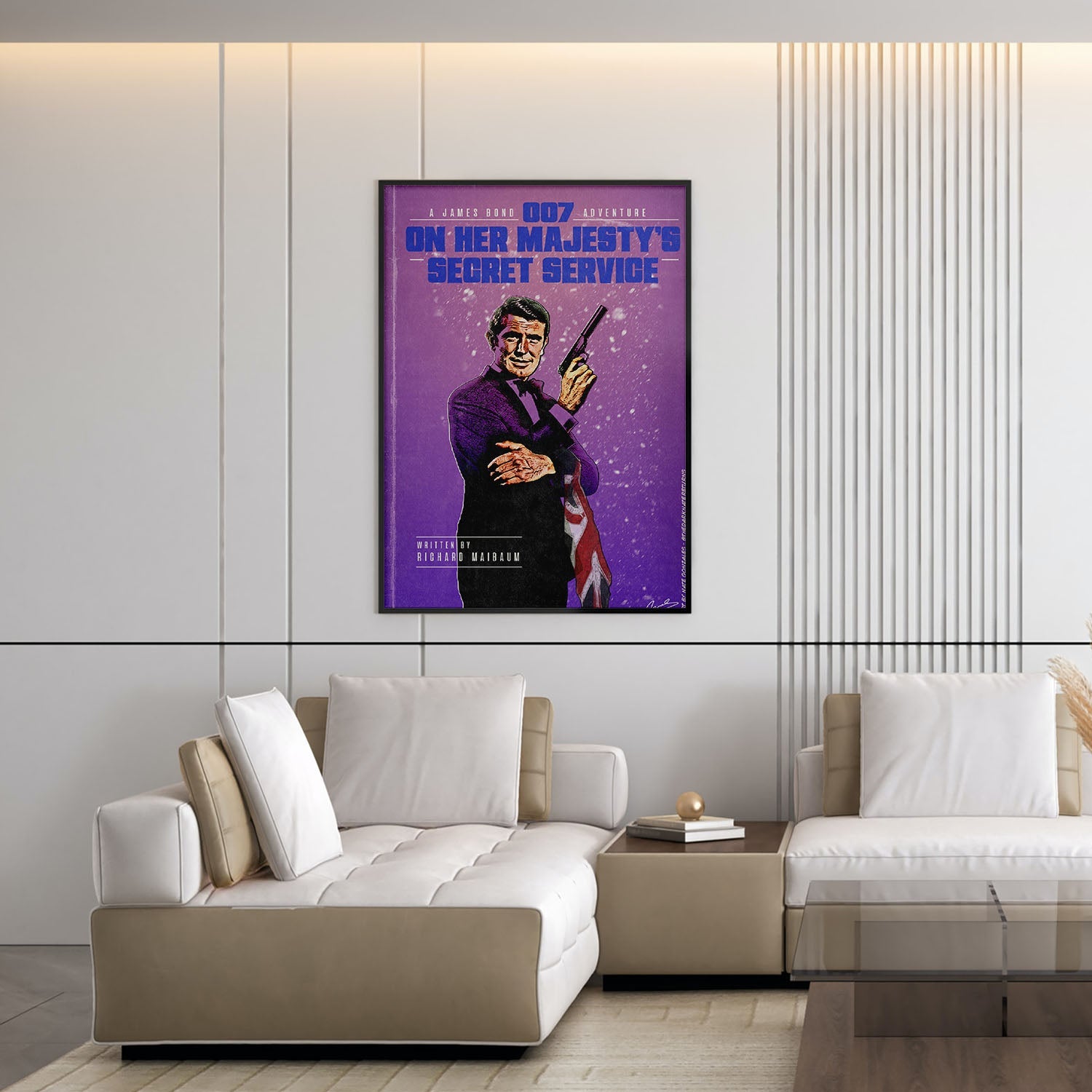 Flex Designs Poster On Her Majestys Secret Service Minimalist 5 x 7" Home Goods - Movie 1969 Movie Poster