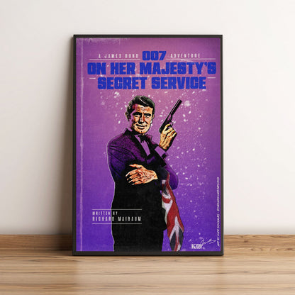 Flex Designs Poster On Her Majestys Secret Service Minimalist 5 x 7" Home Goods - Movie 1969 Movie Poster